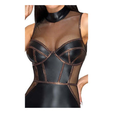 Lade das Bild in den Galerie-Viewer, Damen Partykleid Bodycon Schwarz mit Netz "Darya"