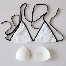 Lade das Bild in den Galerie-Viewer, Triangel Bikini Set Weiß, Größe L
