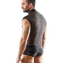 Lade das Bild in den Galerie-Viewer, Netzshirt Herren - Schwarz Transparent M-2XL "Nathan"