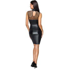 Lade das Bild in den Galerie-Viewer, Damen Partykleid Bodycon Schwarz mit Netz "Darya"
