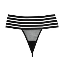 Lade das Bild in den Galerie-Viewer, Allure Adore Cheeky Chique Panty S - L schwarz mit Riemen
