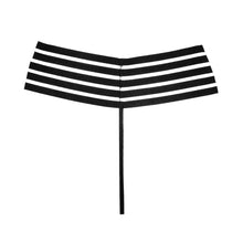 Lade das Bild in den Galerie-Viewer, Allure Adore Cheeky Chique Panty S - L schwarz mit Riemen
