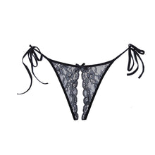 Lade das Bild in den Galerie-Viewer, Adore Tie Up Side Panty S-L schwarz ouvert