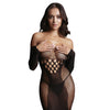 Le Desir Langarm Minikleid S-L sexy schulterfrei, schwarz