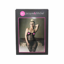 Lade das Bild in den Galerie-Viewer, Femininer Netz-Body mit offenem Schritt und verführerischem Design, Verpackung
