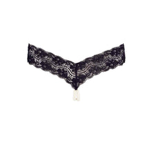 Lade das Bild in den Galerie-Viewer, Damen String aus floraler Spitze mit doppelter Perlenkette, S-XL "Salinde"