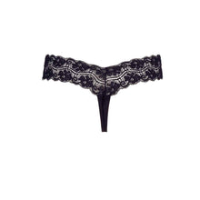 Lade das Bild in den Galerie-Viewer, Damen String aus floraler Spitze mit doppelter Perlenkette, S-XL "Salinde"