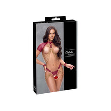 Lade das Bild in den Galerie-Viewer, Damen Dessous Set mit Ketten und Handfesseln Rot "Sherie"