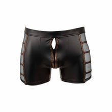 Lade das Bild in den Galerie-Viewer, Herren Boxershorts Wetlook mit Netz Schwarz, M-2XL "Enzo"
