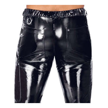 Lade das Bild in den Galerie-Viewer, Herren Lackhose Skinny Fit Schwarz Clubwear "Abalo"