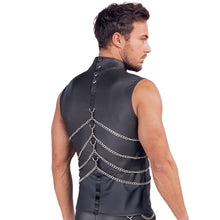 Lade das Bild in den Galerie-Viewer, Körperbetontes Herren Shirt mit Fesselringen hinten in Größe L
