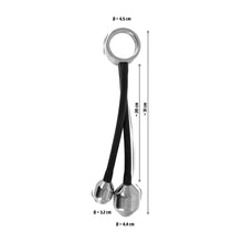 Lade das Bild in den Galerie-Viewer, Metall Penisring mit 2 Plug-Gewichten 840 gramm