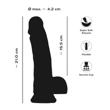 Lade das Bild in den Galerie-Viewer, Bunter Silikon Natur-Dildo in Regenbogenfarben - 21cm
