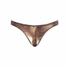 Lade das Bild in den Galerie-Viewer, Herren String in Metallic Bronze Glanzoptik, M-3XL "Owen"