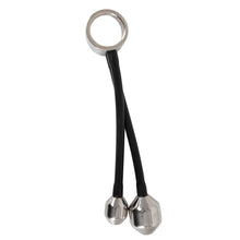 Lade das Bild in den Galerie-Viewer, Metall Penisring mit 2 Plug-Gewichten 840 gramm