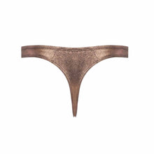 Lade das Bild in den Galerie-Viewer, Herren String in Metallic Bronze Glanzoptik, M-3XL "Owen"