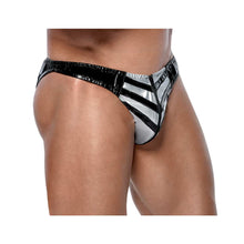 Lade das Bild in den Galerie-Viewer, Herren Lack-Slip M-2XL mit Front-Reißverschluss &quot;Tiger&quot;
