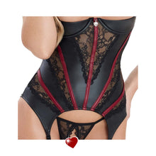 Lade das Bild in den Galerie-Viewer, Damen Hebe Straps Set Mattlook Schwarz, S-XL "Kimmi"