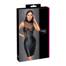 Lade das Bild in den Galerie-Viewer, Damen Partykleid Bodycon Schwarz mit Netz "Darya"