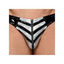 Lade das Bild in den Galerie-Viewer, Herren Lack-Slip M-2XL mit Front-Reißverschluss &quot;Tiger&quot;
