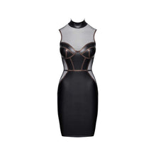 Lade das Bild in den Galerie-Viewer, Damen Partykleid Bodycon Schwarz mit Netz "Darya"
