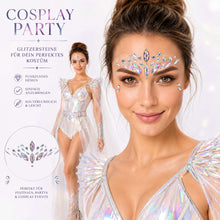 Lade das Bild in den Galerie-Viewer, Gesichts-Glitzersteine Face Jewels Set für Festival und Karneval