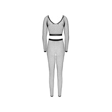 Lade das Bild in den Galerie-Viewer, Netz Crop-Top Set S-L Langarm mit Leggings &quot;Tiana&quot;
