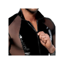 Lade das Bild in den Galerie-Viewer, Herren Lack Shirt M-2XL mit 2-Wege-Reißverschluss &quot;Glenn&quot;

