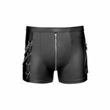 Lade das Bild in den Galerie-Viewer, Schwarze Fetisch-Shorts mit Ketten in Größe M
