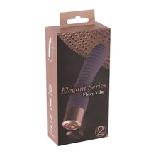 Lade das Bild in den Galerie-Viewer, Elegant Vibrator aus Silikon, gerillter Schaft, 15cm &quot;Flexy Vibe&quot;
