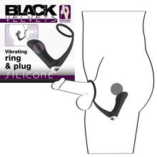 Lade das Bild in den Galerie-Viewer, Penisring mit Vibroplug und Perineum-Steg
