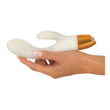 Lade das Bild in den Galerie-Viewer, Silikon Rabbit-Vibrator mit Noppen - leuchtet im Dunkeln - 19,5 cm
