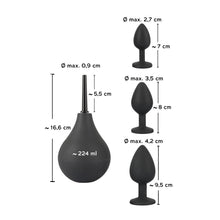 Lade das Bild in den Galerie-Viewer, Silikon Anal-Set 4-tlg. mit Analdusche und 3 Plugs
