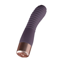 Lade das Bild in den Galerie-Viewer, Elegant Vibrator aus Silikon, gerillter Schaft, 15cm &quot;Flexy Vibe&quot;
