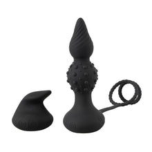 Lade das Bild in den Galerie-Viewer, Penis-/Hodenring mit Vibro-Analplug und 2in1 Fernbedienung - 15 cm
