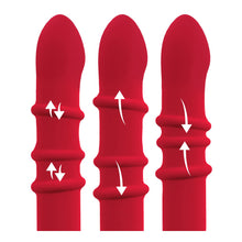 Lade das Bild in den Galerie-Viewer, Rabbitvibrator mit 3 Massage-Ringen, Wasserdicht - 23,7 cm
