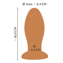 Lade das Bild in den Galerie-Viewer, XL Analplug mit Saugfuß nahtlos aus porenfreiem Silikon - 16cm
