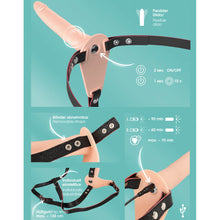 Lade das Bild in den Galerie-Viewer, Umschnall-Vibrator Strap-On, 10 Vibrationsmodi, 15,7cm
