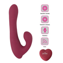 Lade das Bild in den Galerie-Viewer, Rotierender Rabbit-Vibrator mit Fernbedienung im Herzdesign - 20,6 cm
