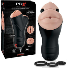 Lade das Bild in den Galerie-Viewer, 2-fach Masturbator mit einer Mund und einer Vagina-Öffnung, 22,5 cm   --DHL--
