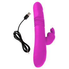 Lade das Bild in den Galerie-Viewer, Silikon Rabbit Stoßvibrator mit Klitorisvibrator, wasserdicht - 26cm
