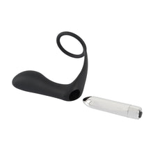 Lade das Bild in den Galerie-Viewer, Penisring mit Vibroplug und Perineum-Steg
