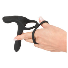 Lade das Bild in den Galerie-Viewer, Penis- und Hodenring mit Vibrator und Vibro-Klitoris-Stimulator
