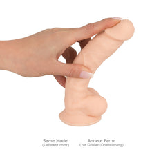 Lade das Bild in den Galerie-Viewer, Silikon Dildo Pink reagiert auf Wärme und Kälte, biegsame 17,5cm, SilexD Mod. 1
