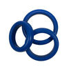 3er Penisringe-Set aus Silikon, Blue Mate Cockring