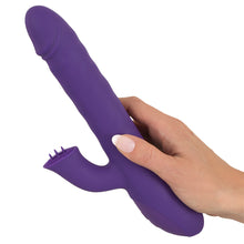 Lade das Bild in den Galerie-Viewer, Rabbit-Vibrator mit 3 Zungen und Rotation - 24,7cm

