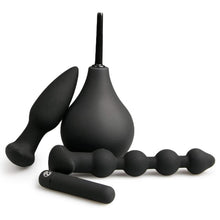 Lade das Bild in den Galerie-Viewer, 4-tlg. Anal-Set, mit Vibro Bullet und Intimdusche
