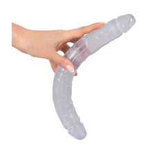Lade das Bild in den Galerie-Viewer, Doppel-Dildo transparent, 24cm «Crystal Duo»
