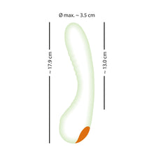Lade das Bild in den Galerie-Viewer, Silikon G-Spot Vibrator - leuchtet im Dunkeln - 17,9 cm
