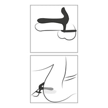 Lade das Bild in den Galerie-Viewer, Penis- und Hodenring mit Vibrator und Vibro-Klitoris-Stimulator
